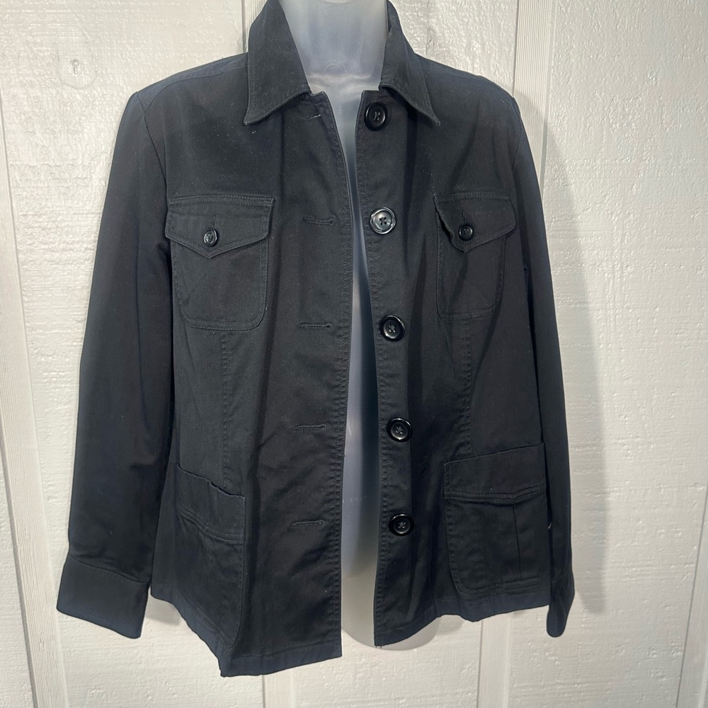 Will Smith Women’s Black Button Down Jacket/Blazer Size Large EUC